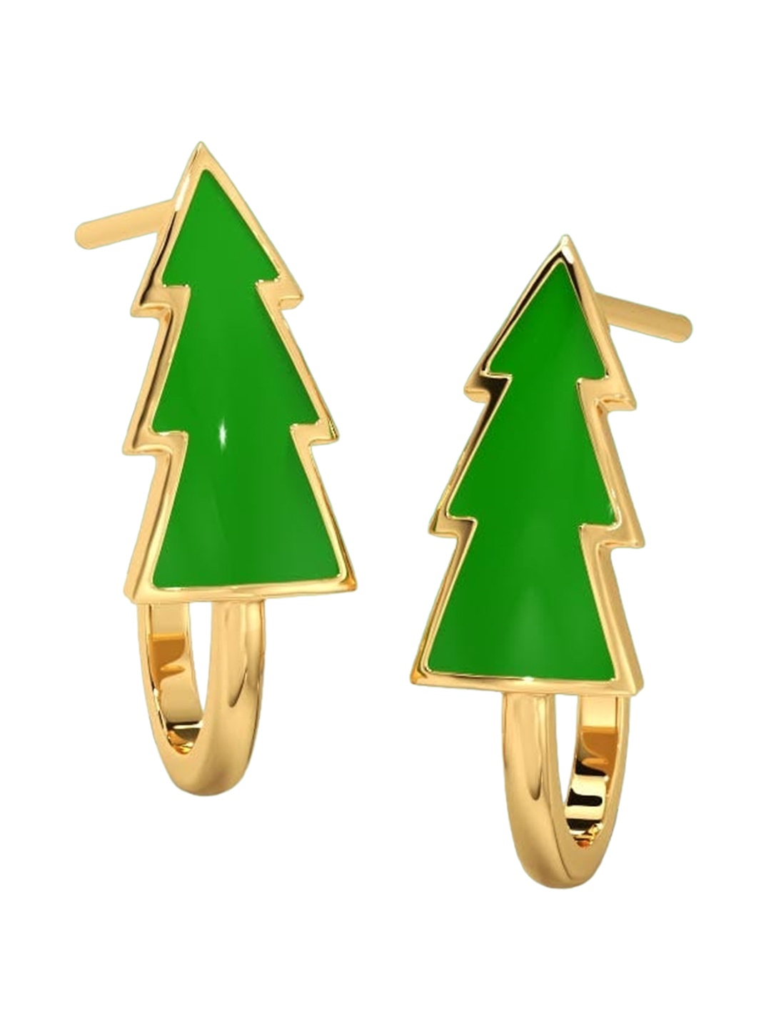 

CANDERE A KALYAN JEWELLERS COMPANY 14KT Gold Meena Earrings-0.68gm