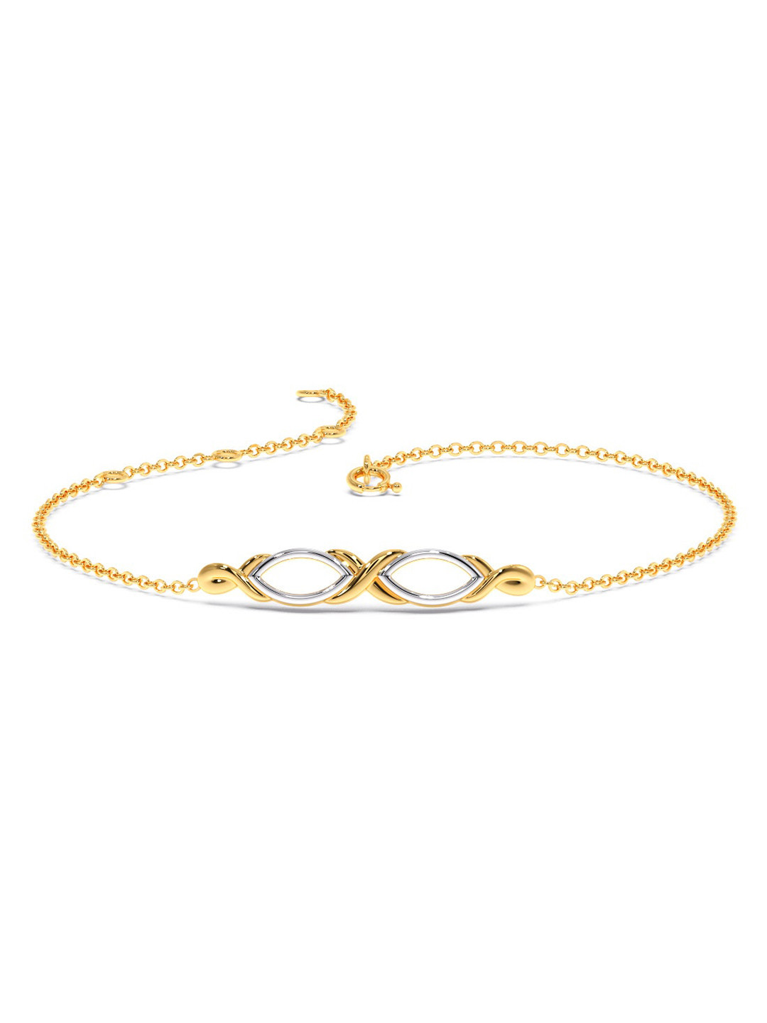 

CANDERE A KALYAN JEWELLERS COMPANY 14KT BIS Hallmark Gold Bracelet-1.24 g