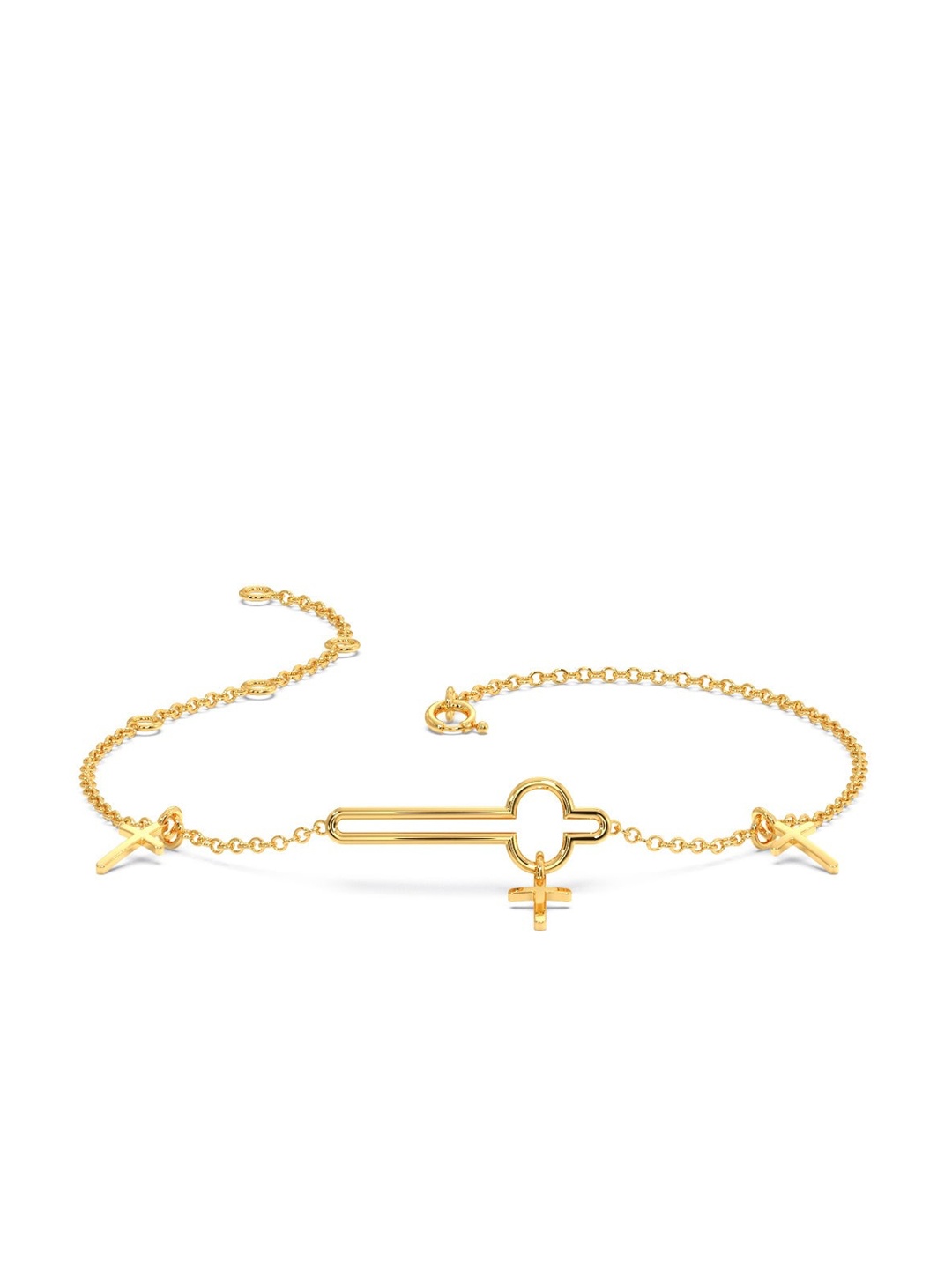 

CANDERE A KALYAN JEWELLERS COMPANY 14KT BIS Hallmark Gold Bracelet-1.11gm