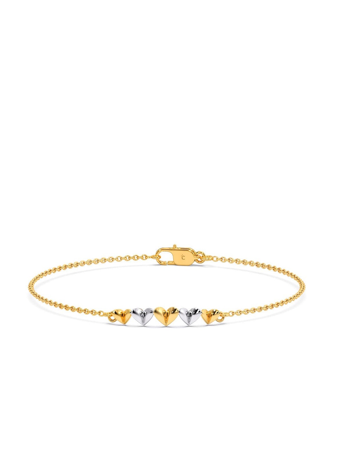

CANDERE A KALYAN JEWELLERS COMPANY 18KT Gold Heart Bracelet-2.56 g