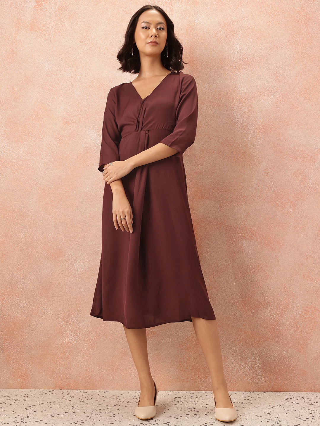 

All About You Formals A-Line Midi Dress, Brown