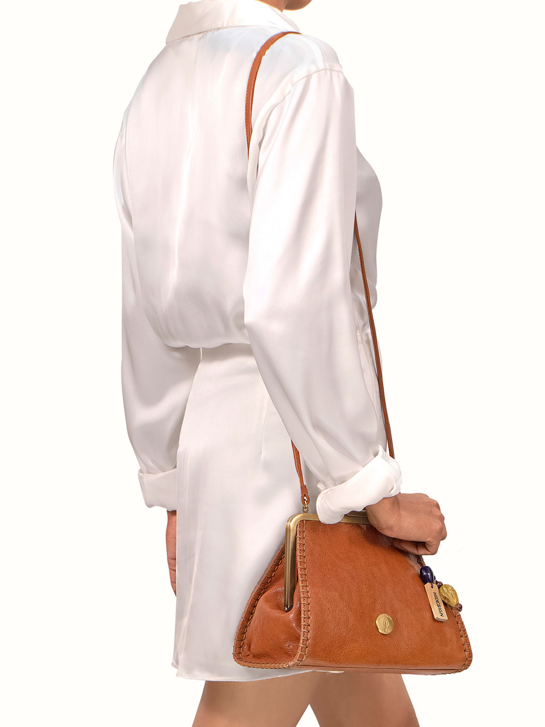 

Hidesign Textured Leather Shoulder Bag, Tan