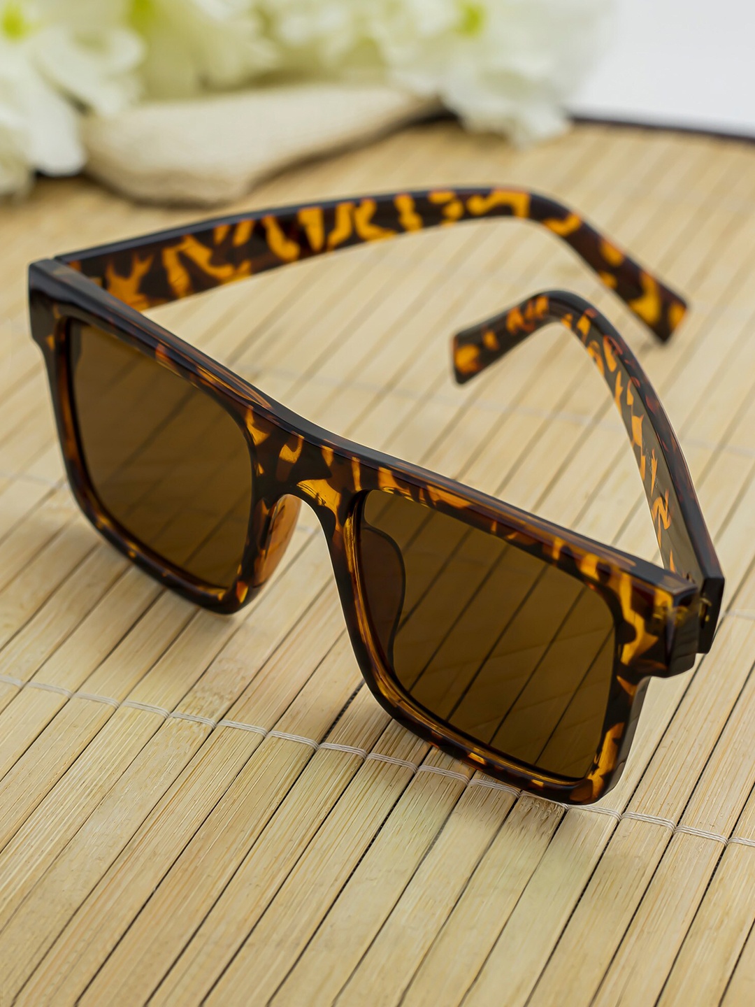 

Bellofox Unisex Full Rim Wayfarer Sunglasses BS1856-1123, Brown