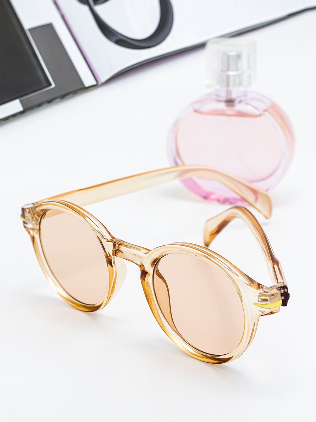 

Bellofox Peach Coloured Unisex Round Sunglasses
