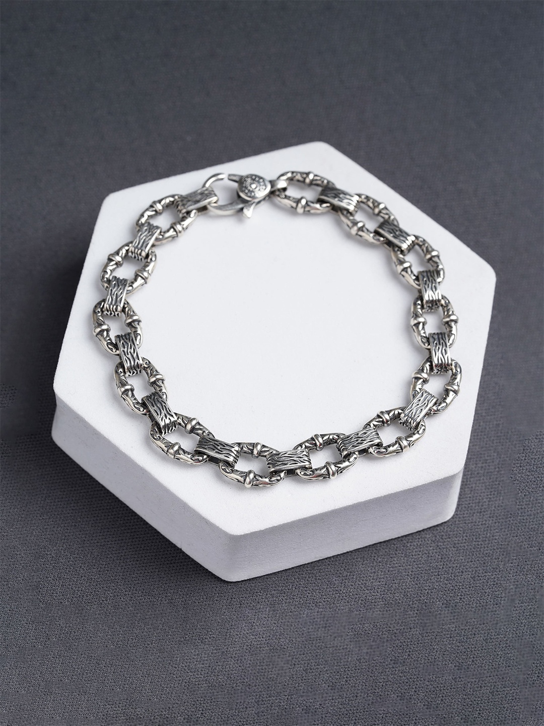 

ORIONZ Men Sterling Silver Wraparound Bracelet, Metallic