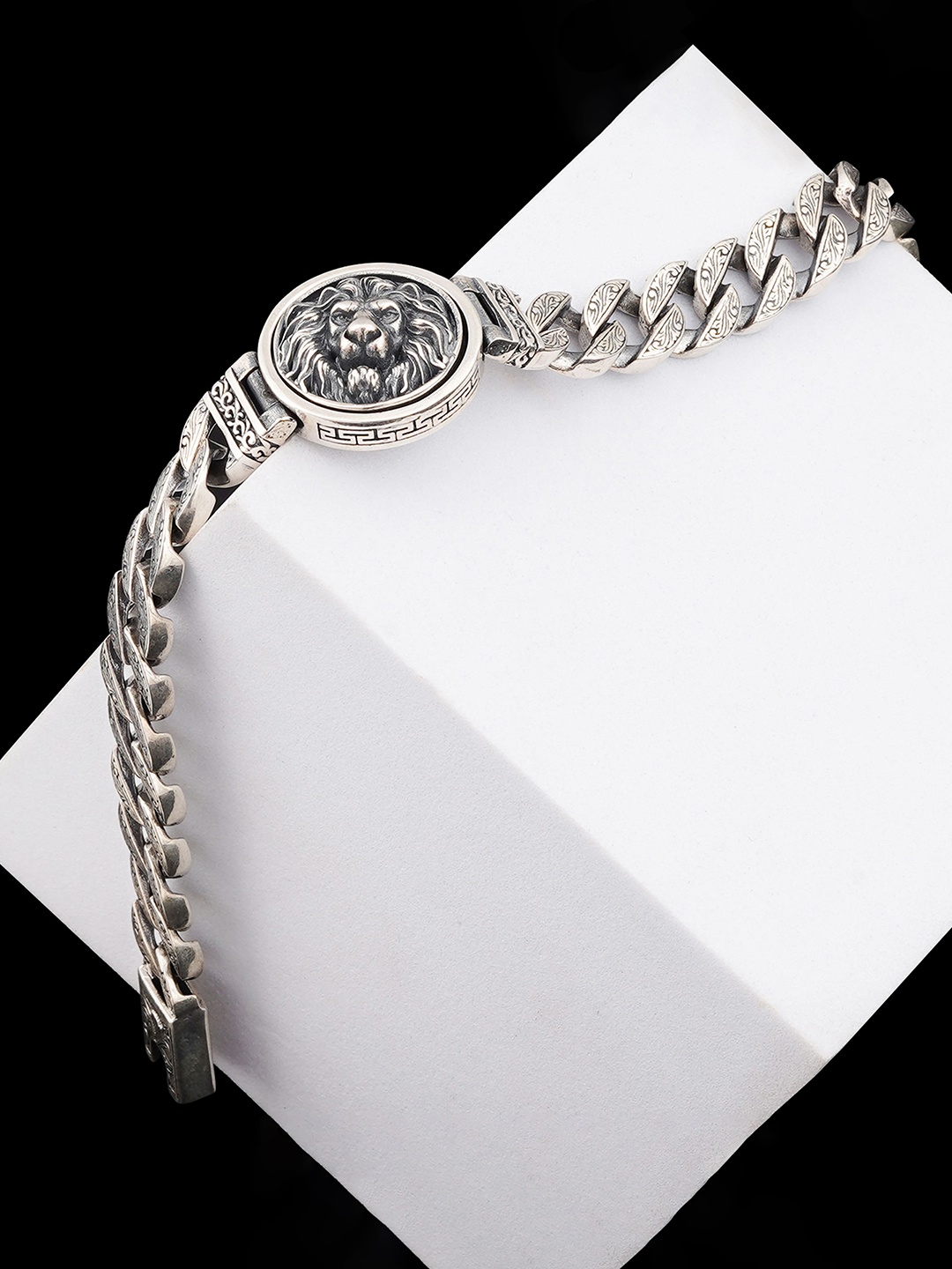 

ORIONZ Men Sterling Silver Wraparound Bracelet, Metallic