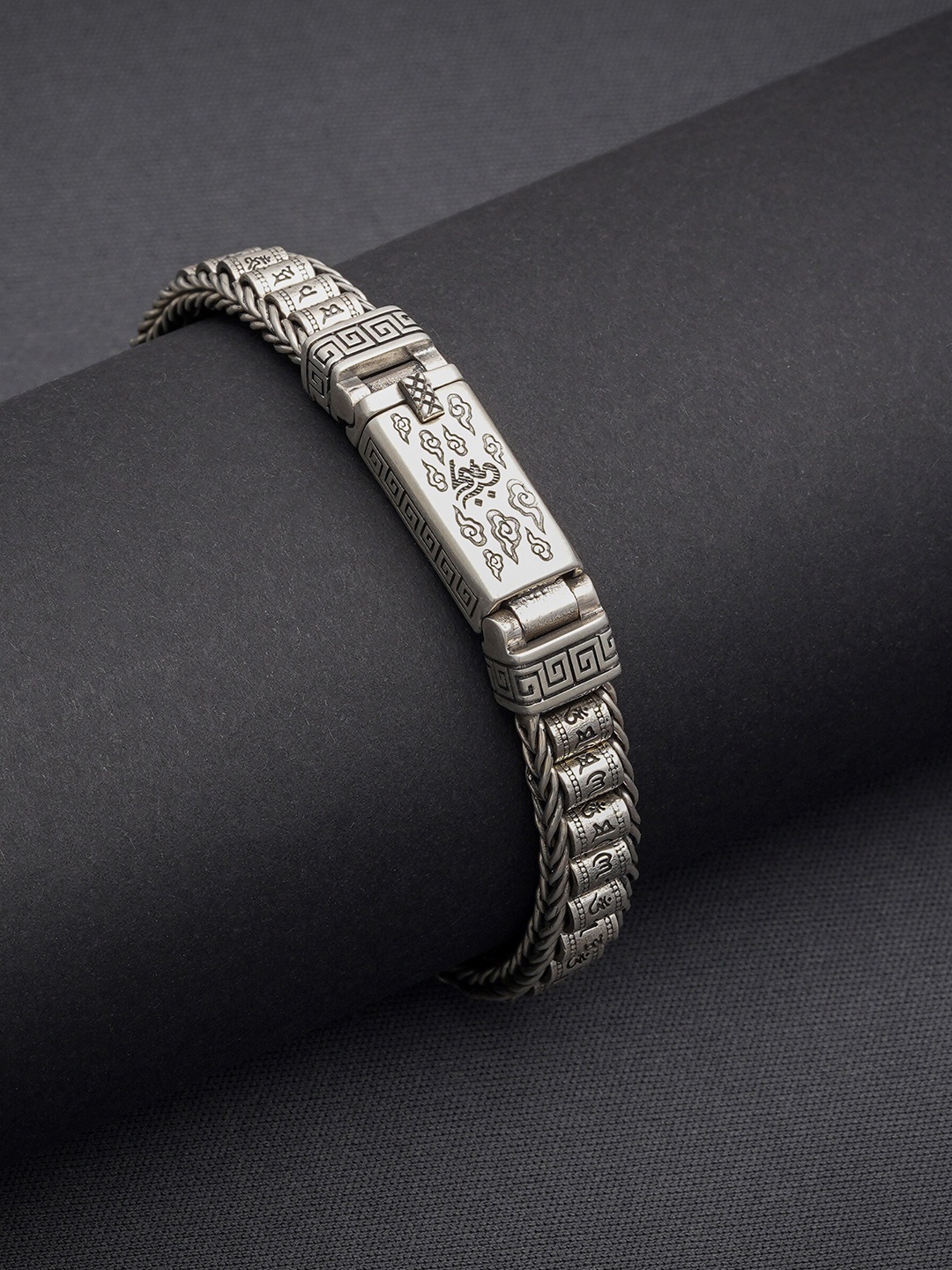 

ORIONZ Men Sterling Silver Wraparound Bracelet, Metallic