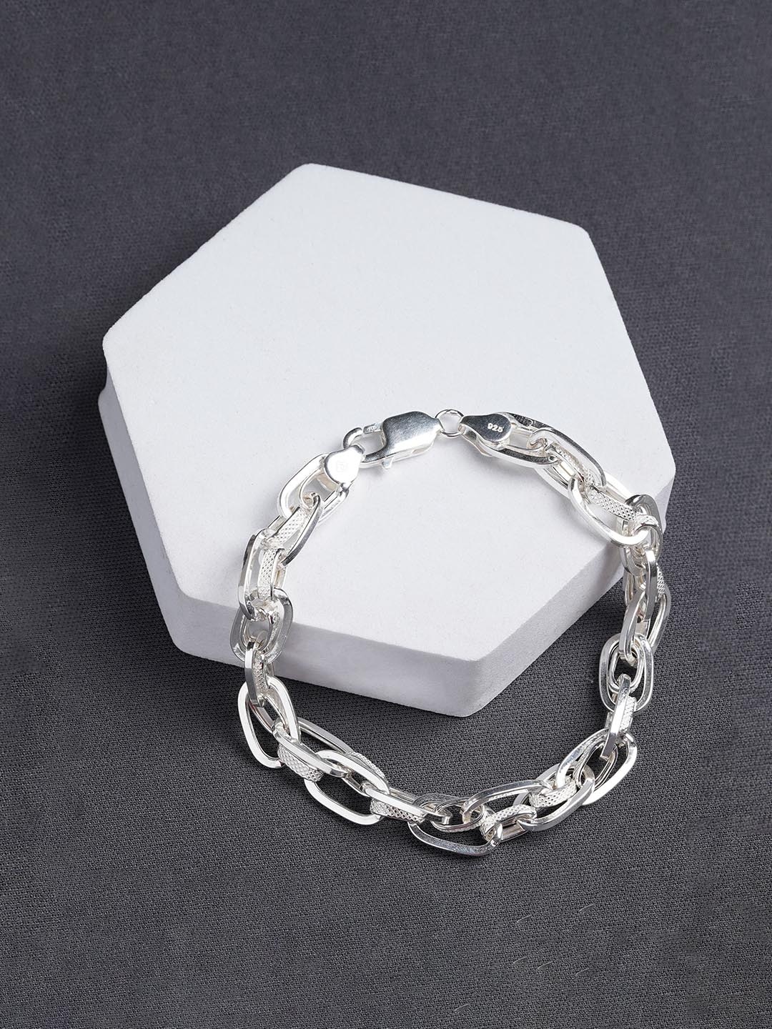 

ORIONZ Men Sterling Silver Link Bracelet