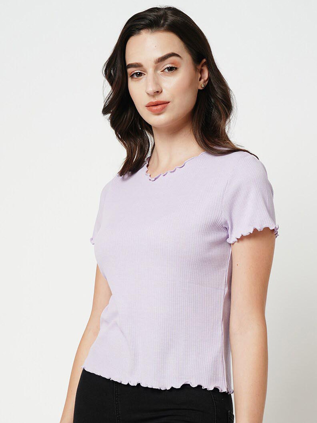 

ONLY Round Neck Short Sleeves Regular Fit T-shirt, Lavender