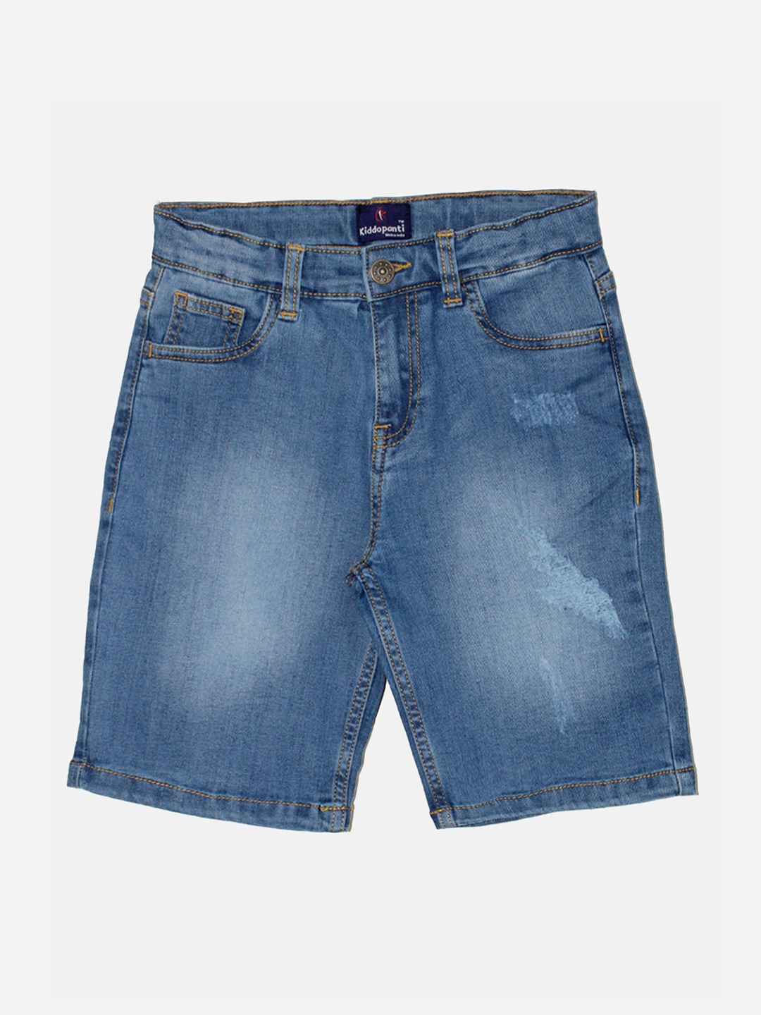 

KiddoPanti Boys Mid-Rise Cotton Denim Shorts, Blue