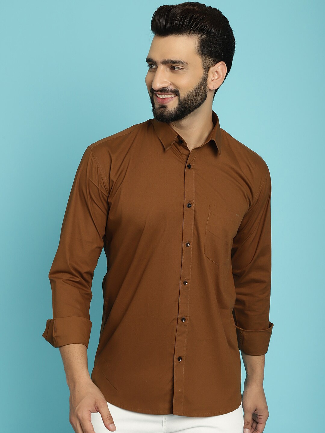 

Armaan Ethnic Classic Cotton Casual Shirt, Bronze