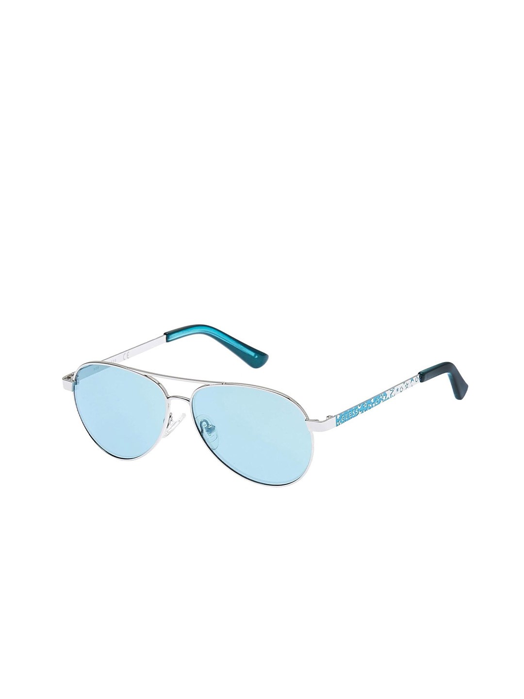 

GUESS Kids Aviator Sunglasses with UV Protected Lens GU9187 51 10X, Blue
