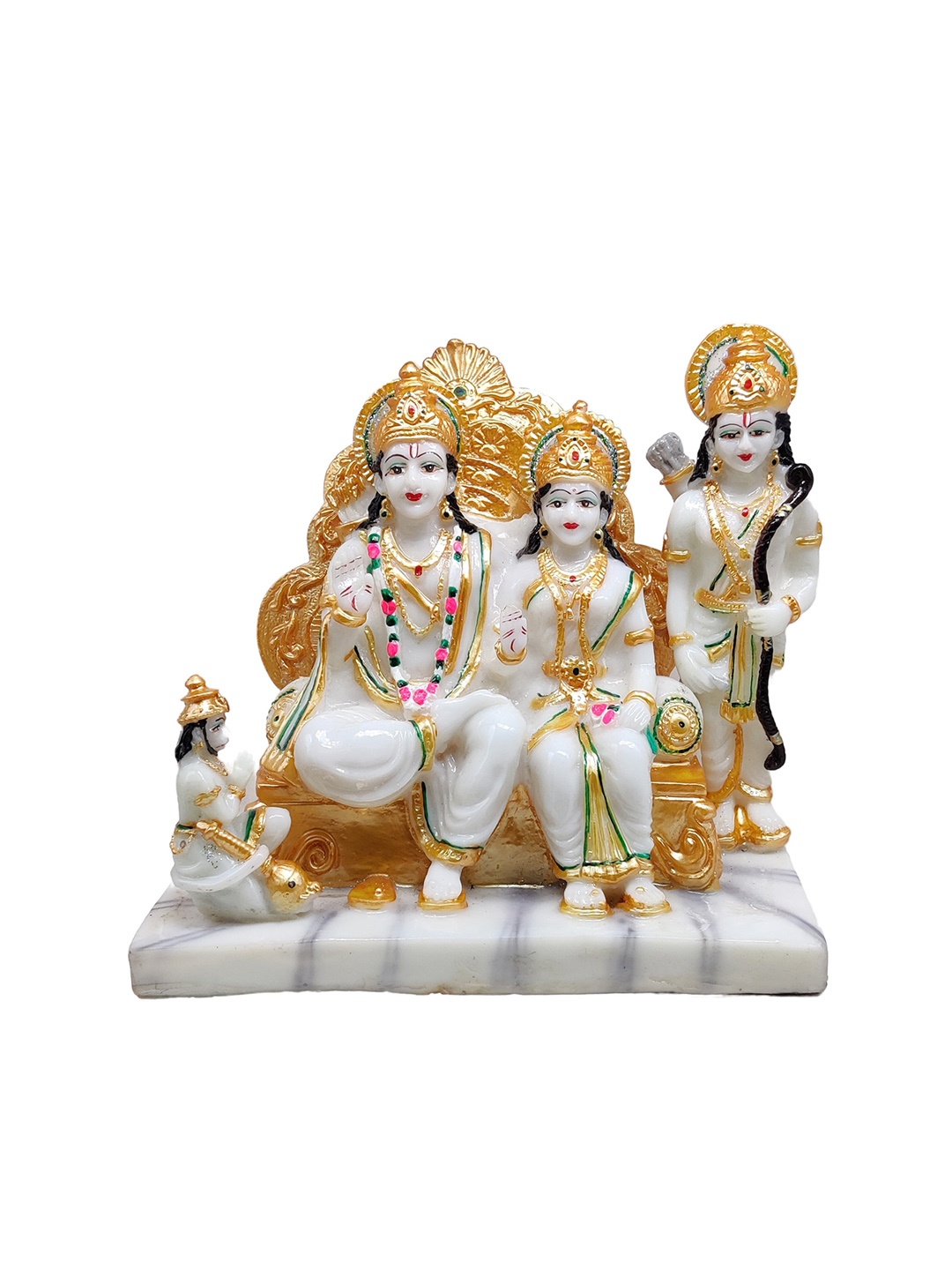 

GLOOKS White Marble Ram Darbar Idol Showpieces, Off white