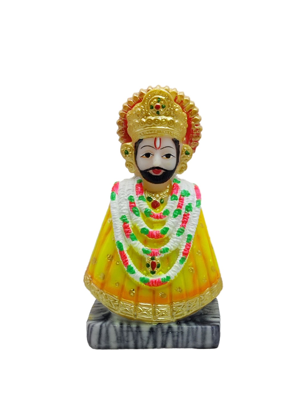 

GLOOKS Yellow & White Shyam Baba Idol Showpiece