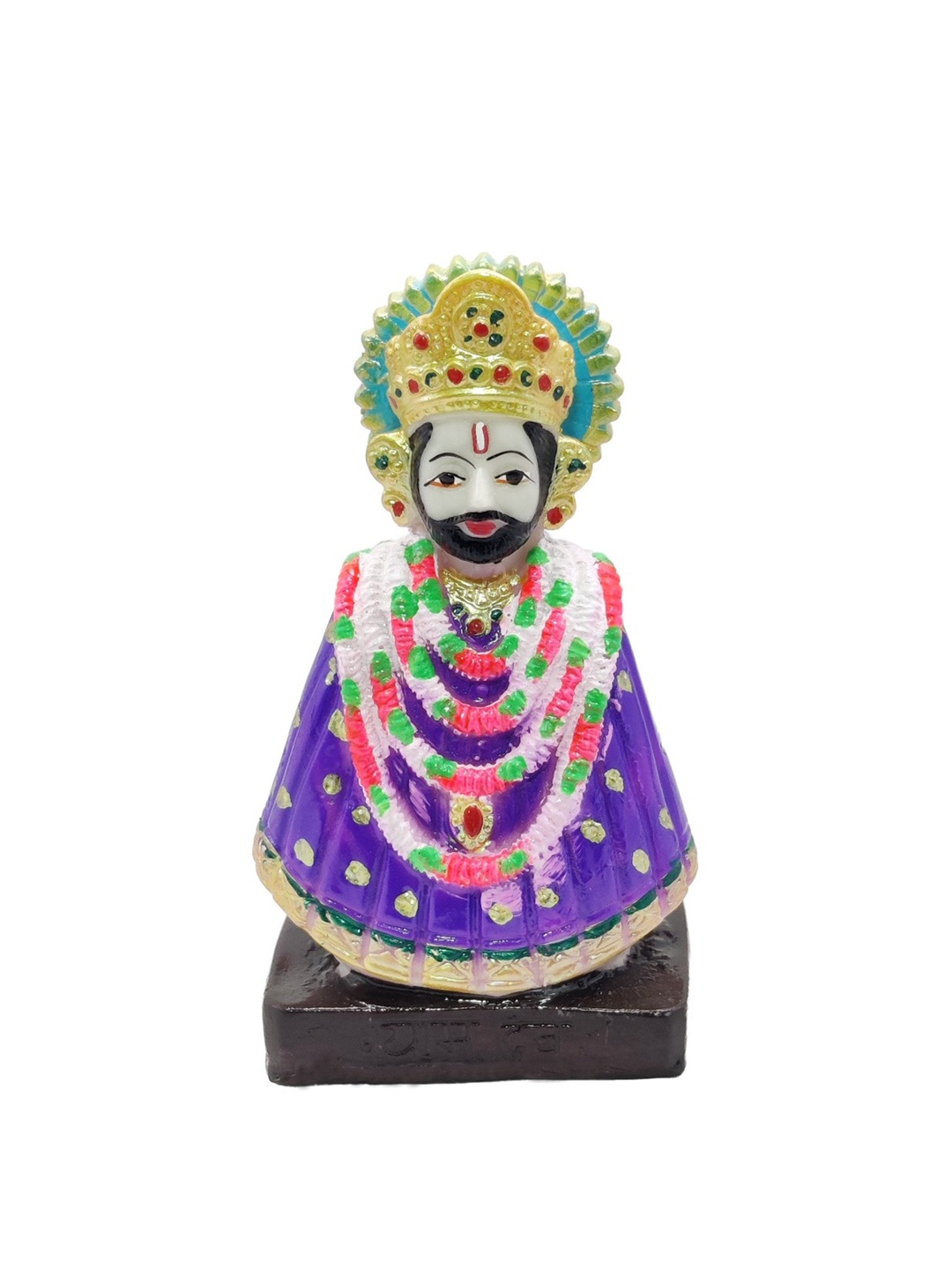 

GLOOKS Blue & Green Lord Khatu Shyam Idol Showpiece