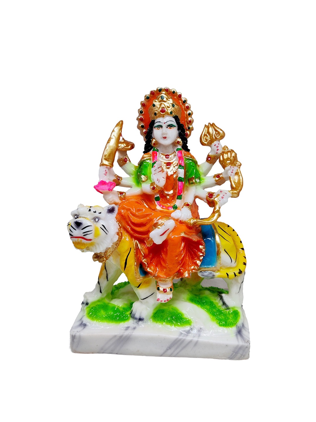 

GLOOKS Red & Green Maa Durga Idol Showpiece