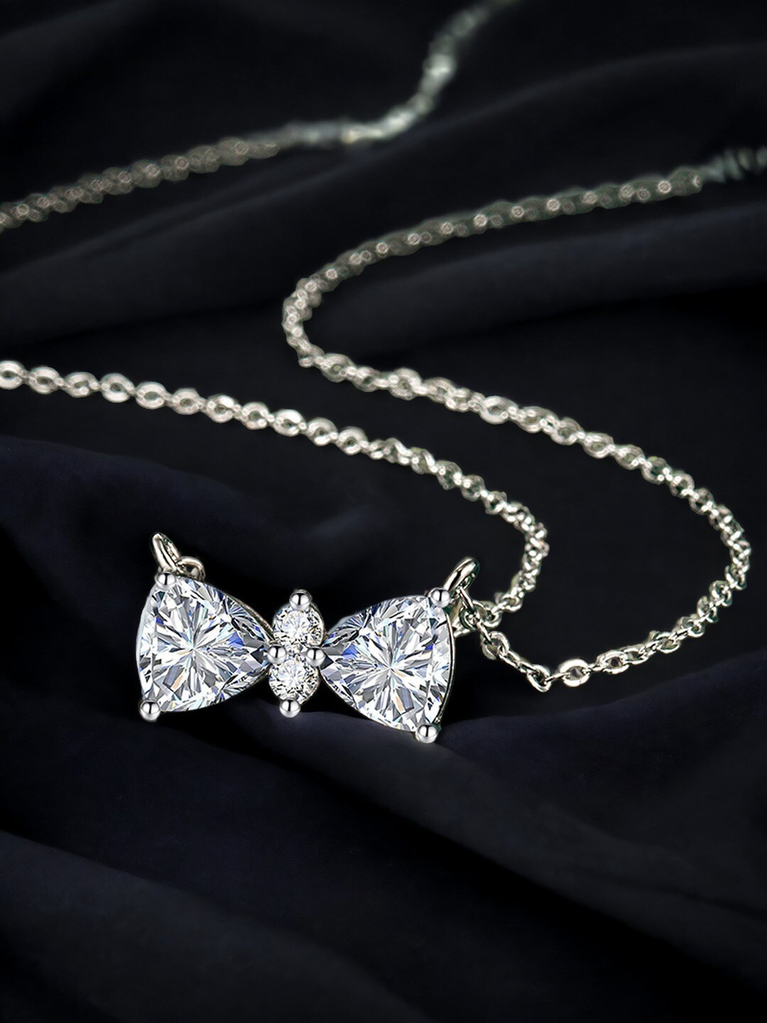 

Designs & You Brass Silver-Plated Necklace