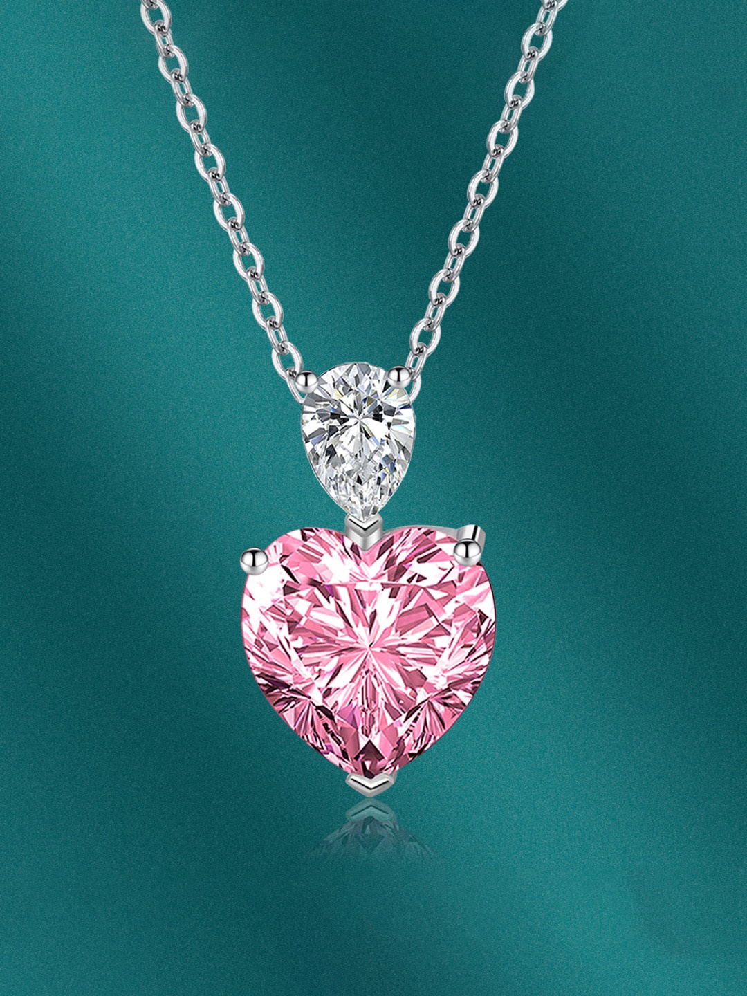 

Designs & You Silver Plated Cubic Zirconia Studded Pendant