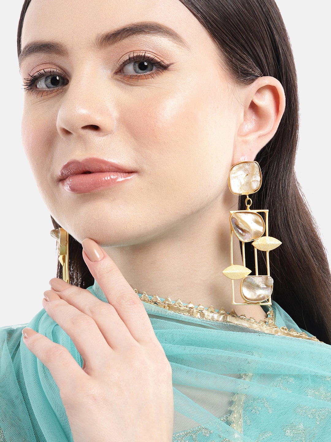 

Anouk Gold-Plated Contemporary Drop Earrings