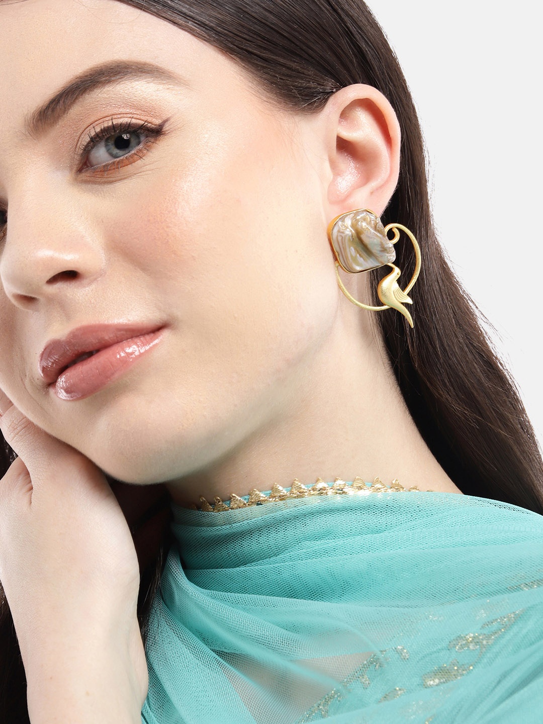 

Anouk Gold-Plated Animal Shaped Studs Earrings