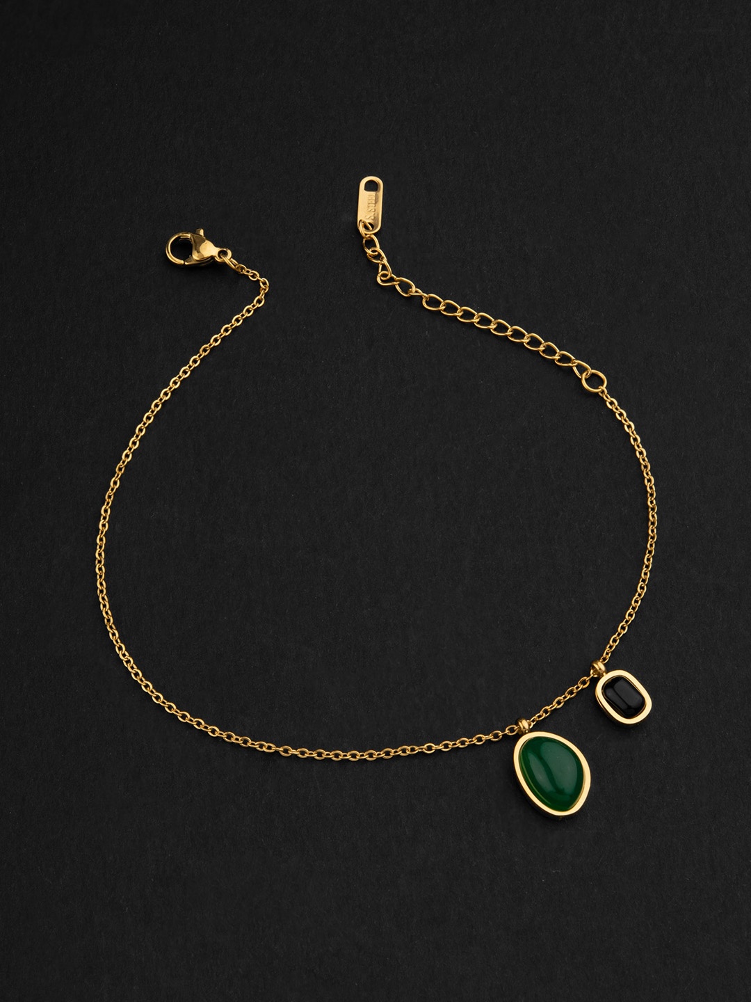 

E2O Gold-Plated Kundan-Studded Anklet