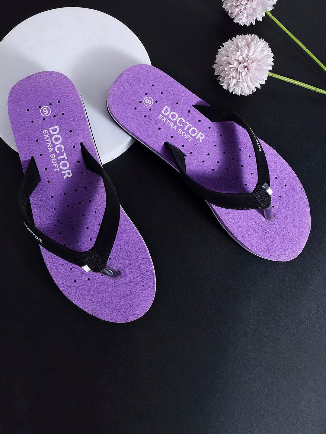 

DOCTOR EXTRA SOFT Women Orthopedic Thong Flip-Flops, Purple