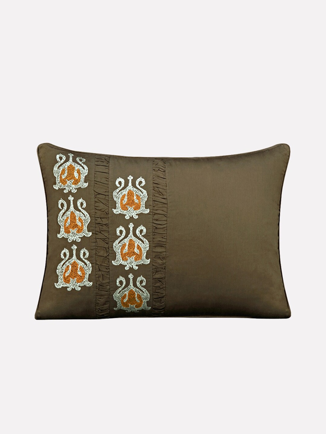 

Address Home Olive Green Ethnic Motifs Cushion Cover