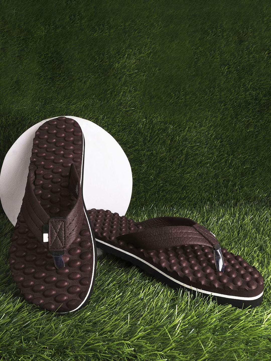 

DOCTOR EXTRA SOFT Women Accupressure Soft Thong Flip-Flops, Brown