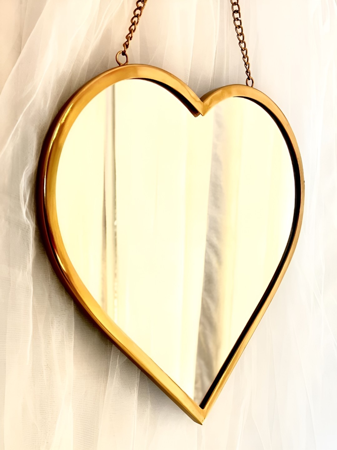 

Timaya's Decor Gold Toned Solid Metal Valentino Wall Mirrors
