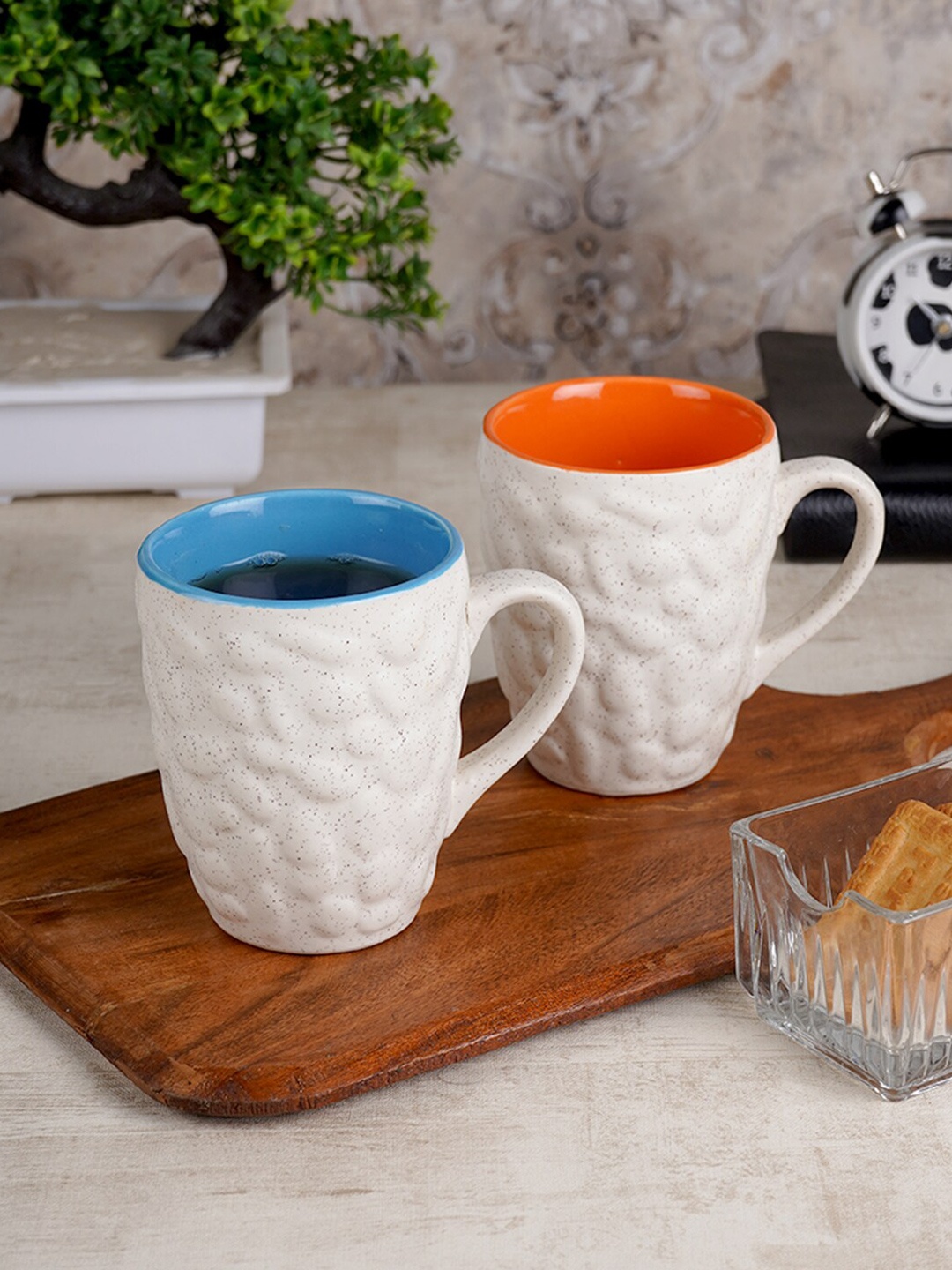 

CDI White 2 Pieces Ceramic Matte Mugs 250 ml