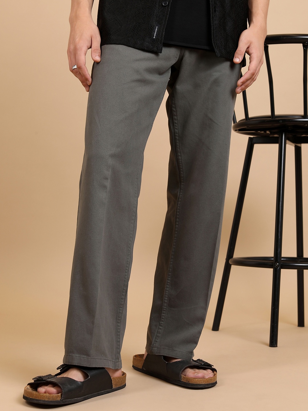

HIGHLANDER Men High-Rise Parallel Trouser, Grey