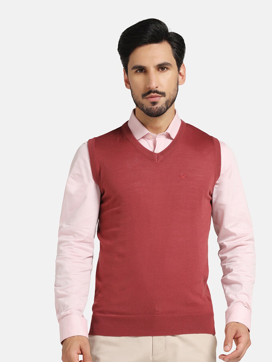 

Blackberrys V-Neck Acrylic Sweater Vest, Pink