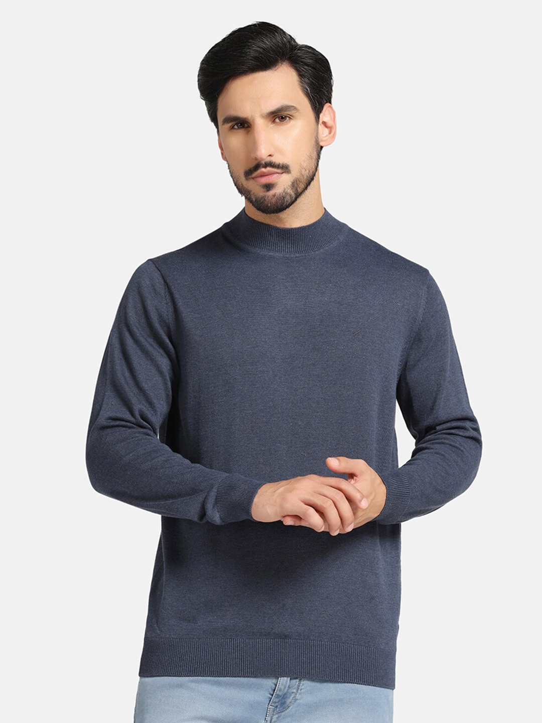 

Blackberrys Long Sleeves Cotton Pullover, Navy blue