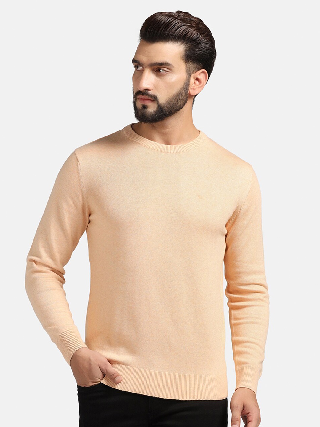 

Blackberrys Long Sleeves Cotton Pullover, Cream