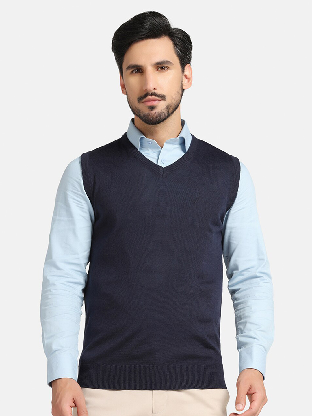 

Blackberrys V-Neck Acrylic Sweater Vest, Navy blue