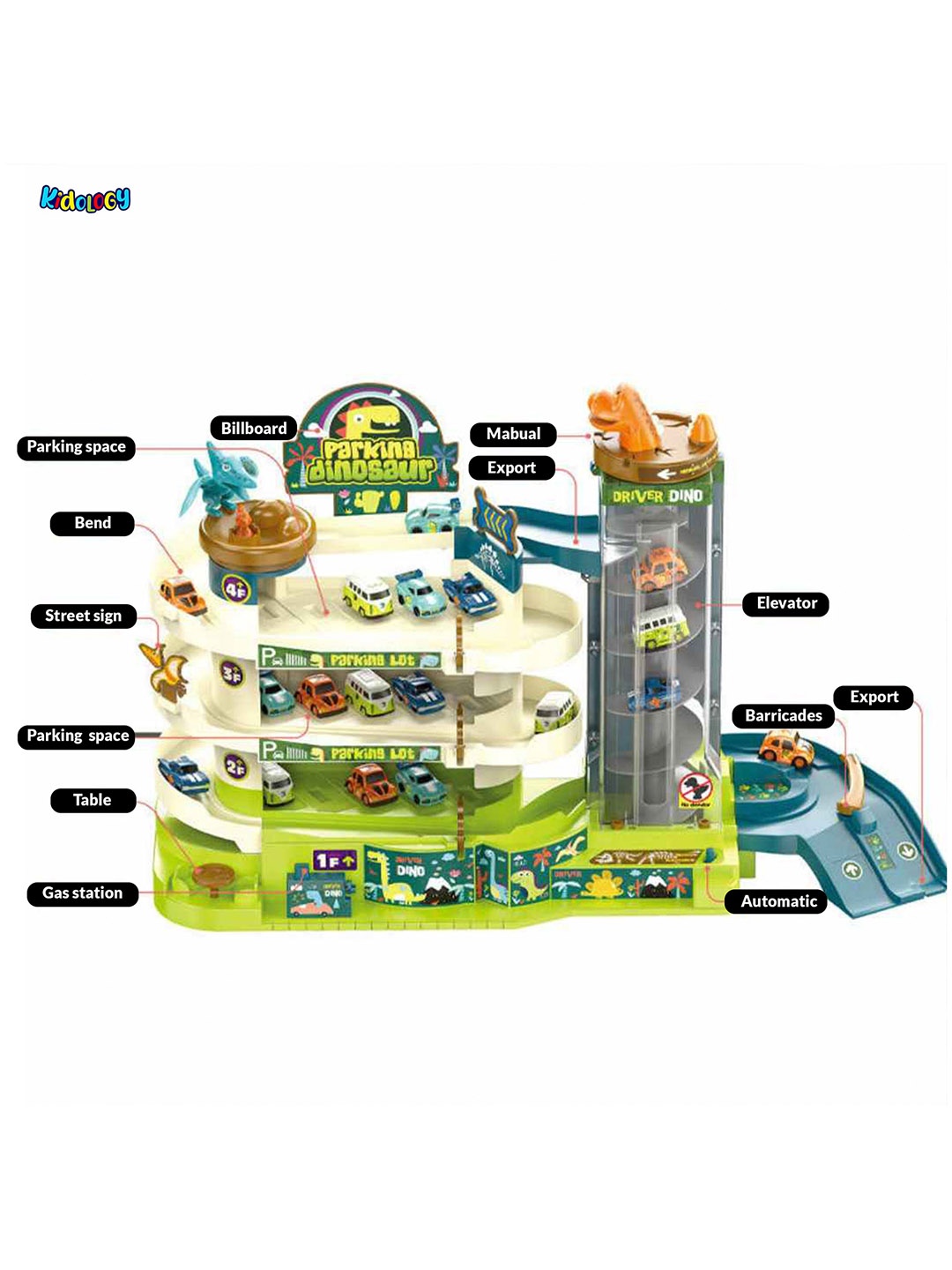 

Kidology Kids Car Parking Activity Toy, Green