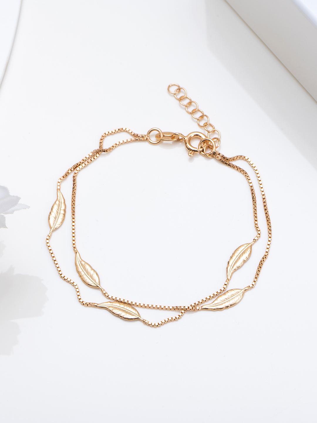 

Zavya Women Sterling Silver Rose Gold-Plated Charm Bracelet