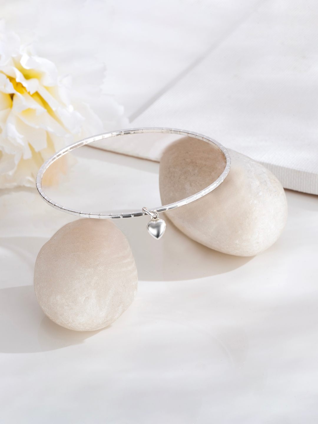 

Zavya 925 Sterling Silver Rhodium-Plated Bangle