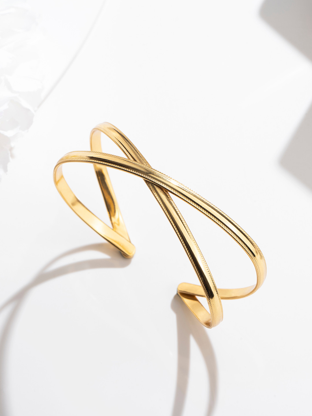 

Zavya Women Sterling Silver Gold-Plated Cuff Bracelet