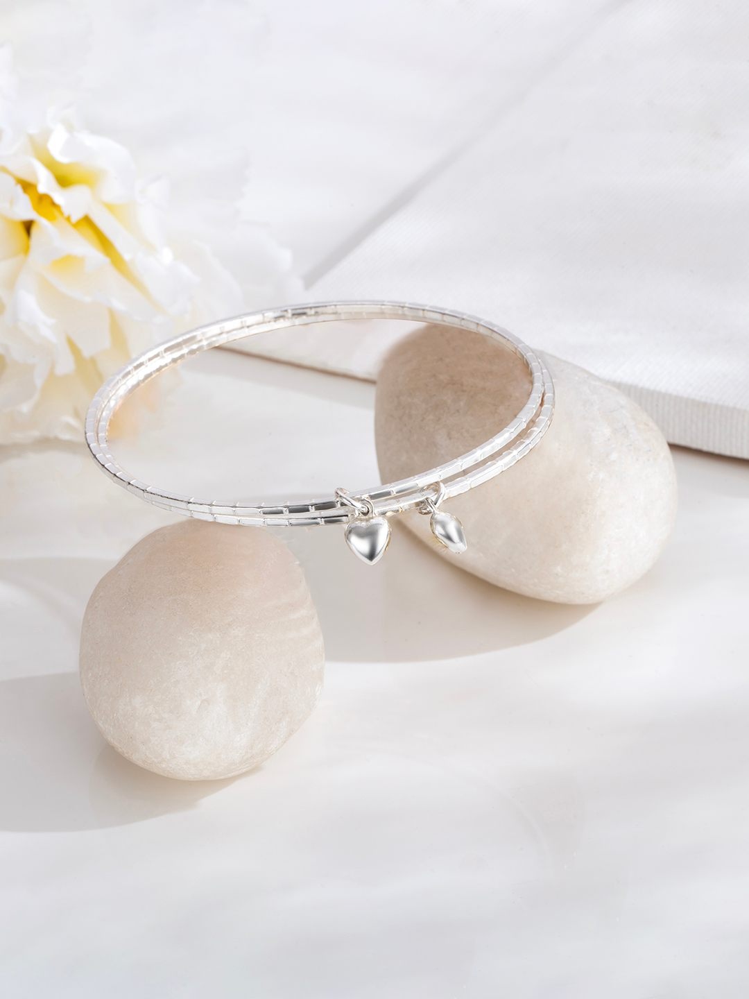 

Zavya 925 Sterling Silver Set of 2 Rhodium-Plated Bangles