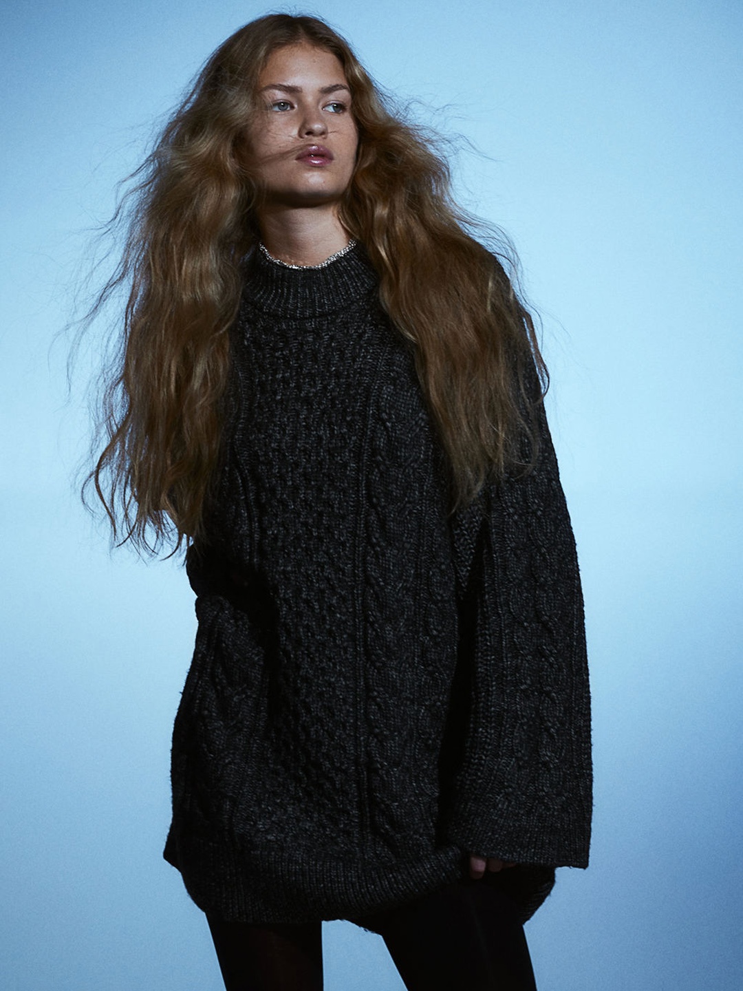 

H&M Oversized Cable-Knit Jumper, Black