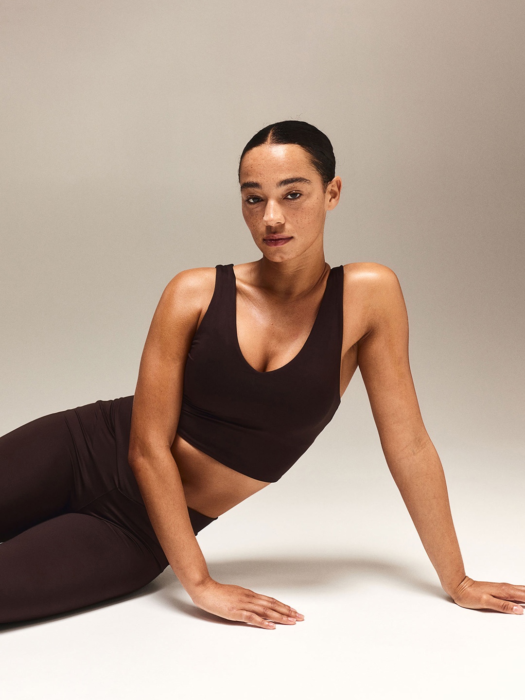 

H&M Soft Move Medium Support Sports Bra, Brown