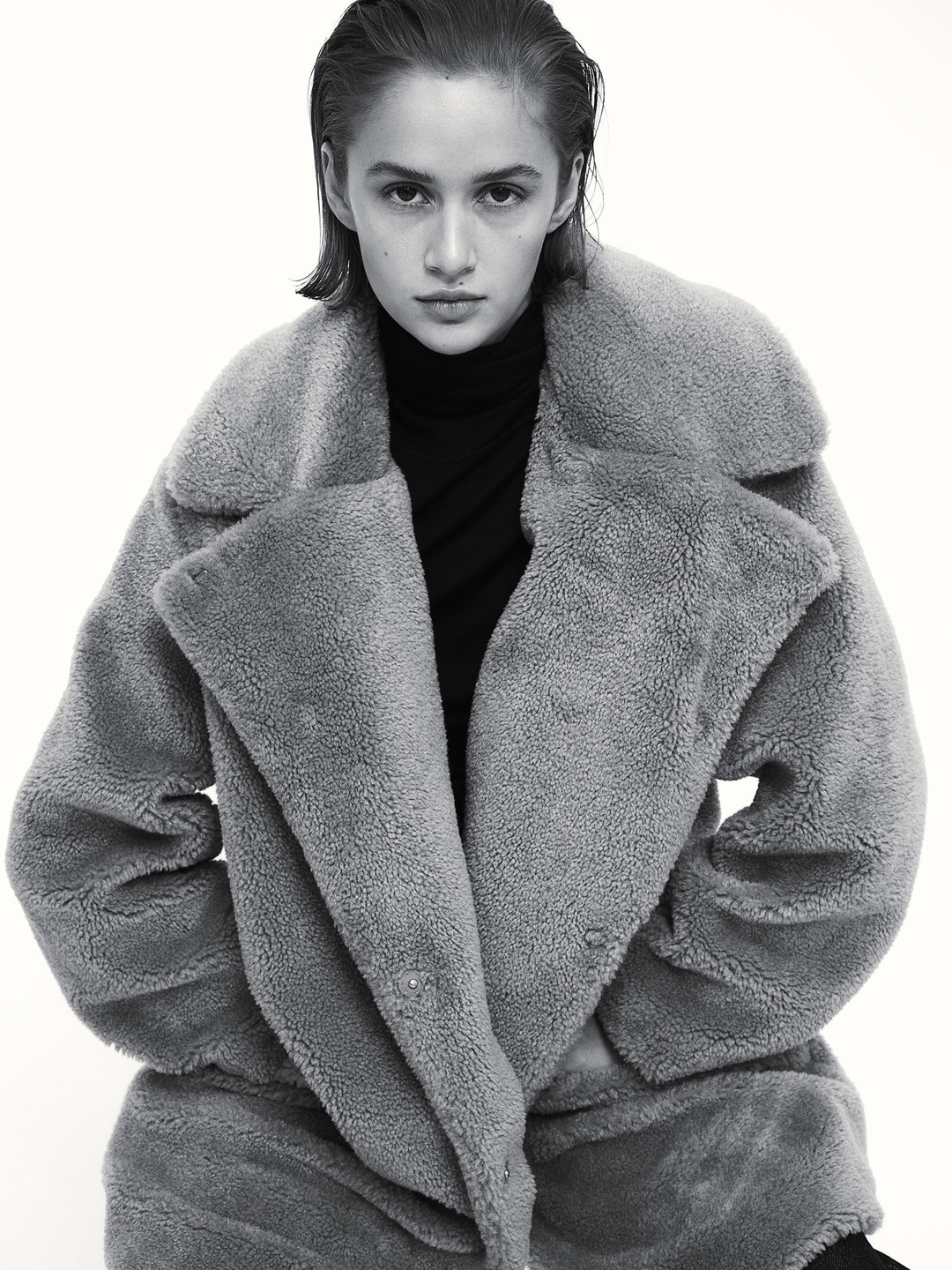 

H&M Fluffy Coat, Brown