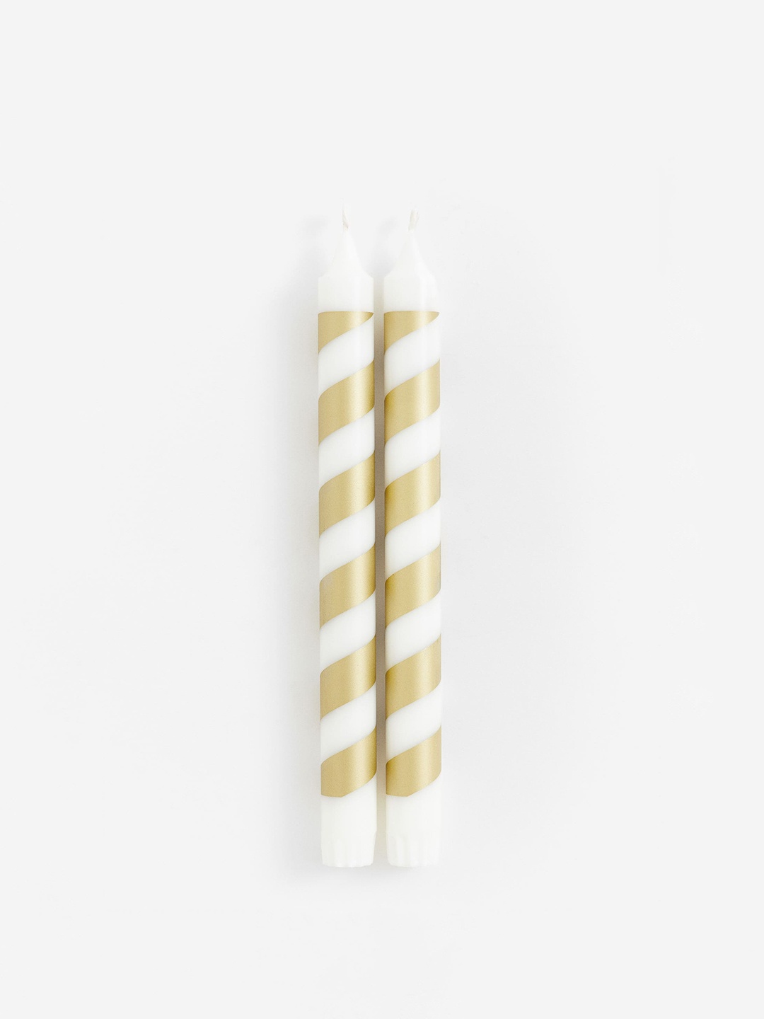 

H&M White & Gold-Toned 2-Pack Candy Cane Candles