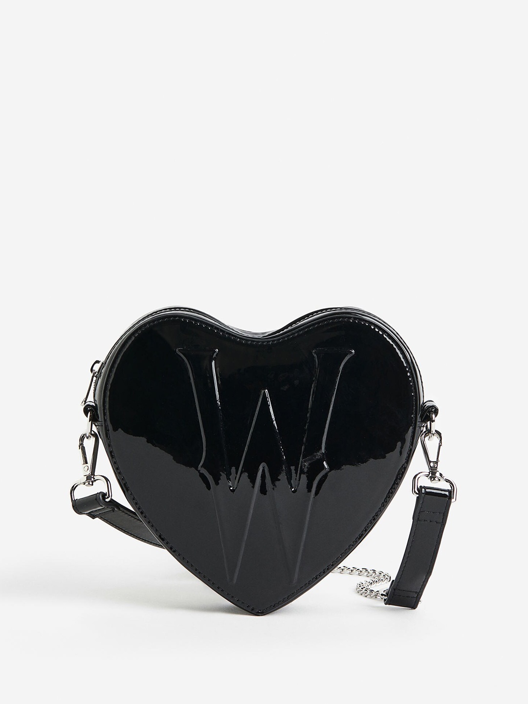 

H&M Heart-Shaped Crossbody Bag, Black