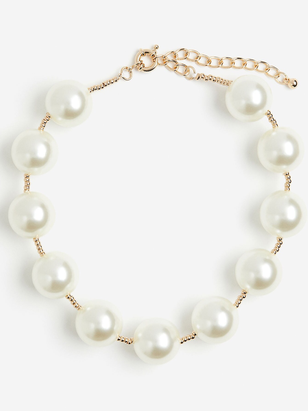 

H&M Beaded Short Necklace, Gold