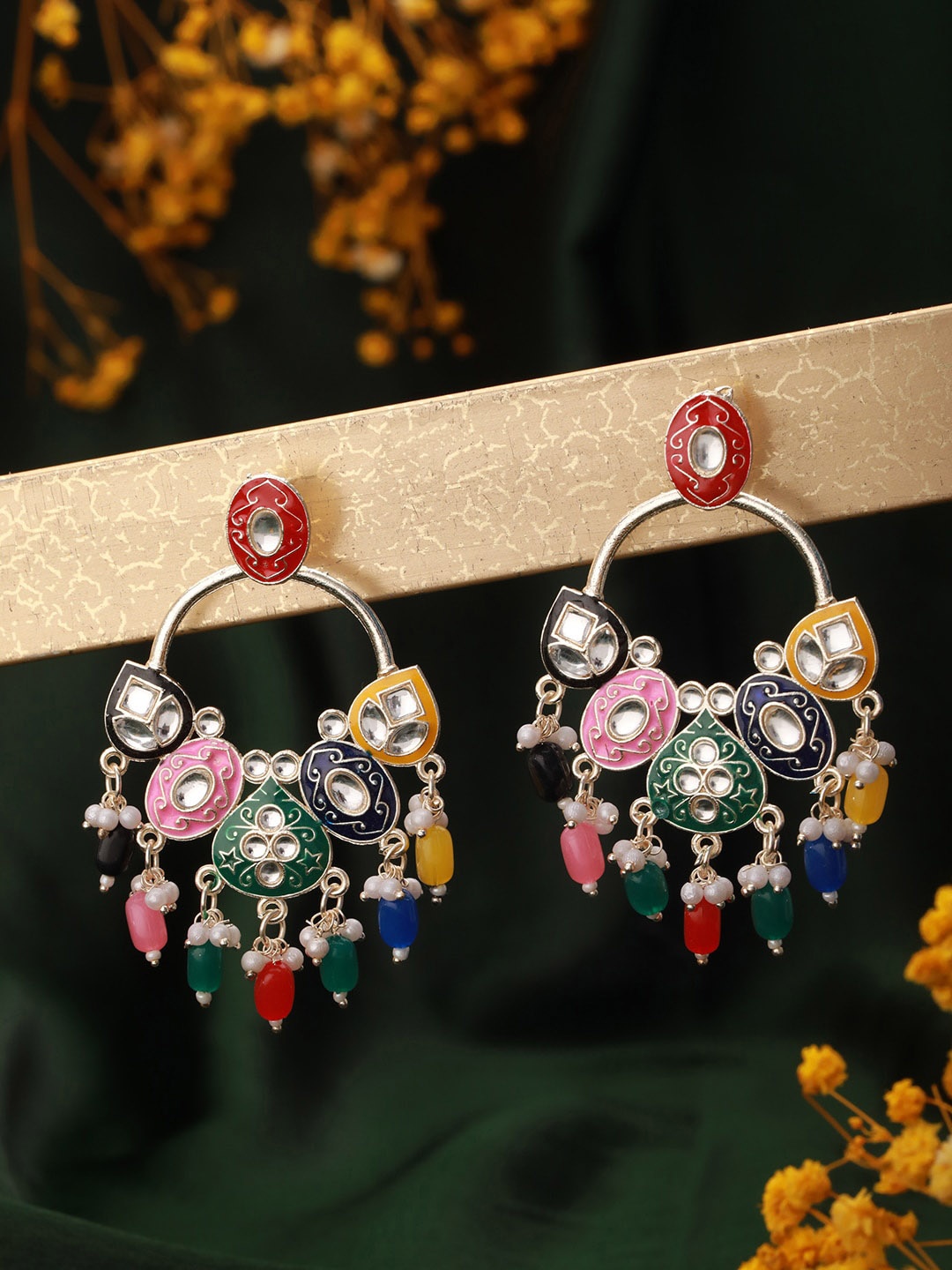 

Aadvik Designs Silver Plated Hoop Earrings