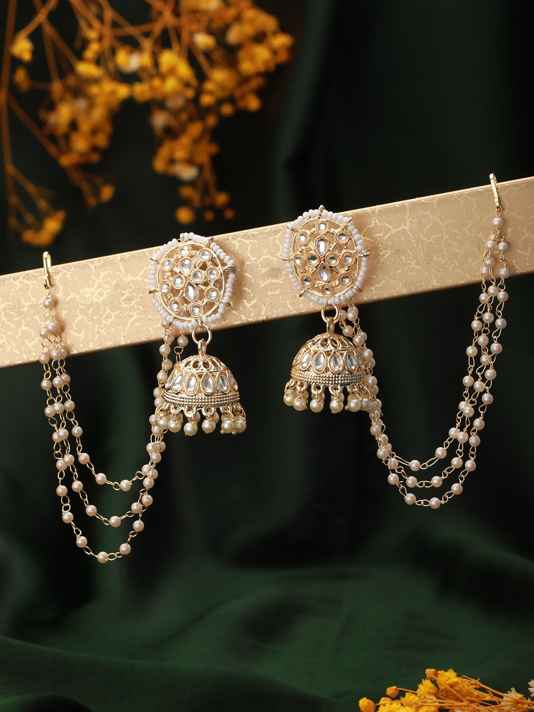

Aadvik Designs Gold-Plated Jhumkas