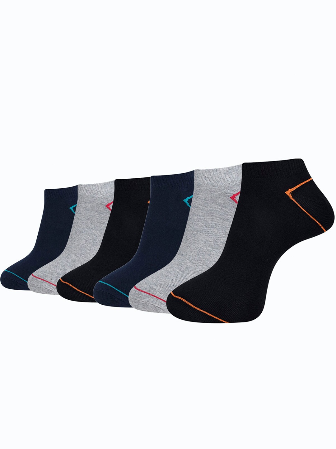

Dollar Socks Men Pack Of 6 Ankle-Length Socks, Grey