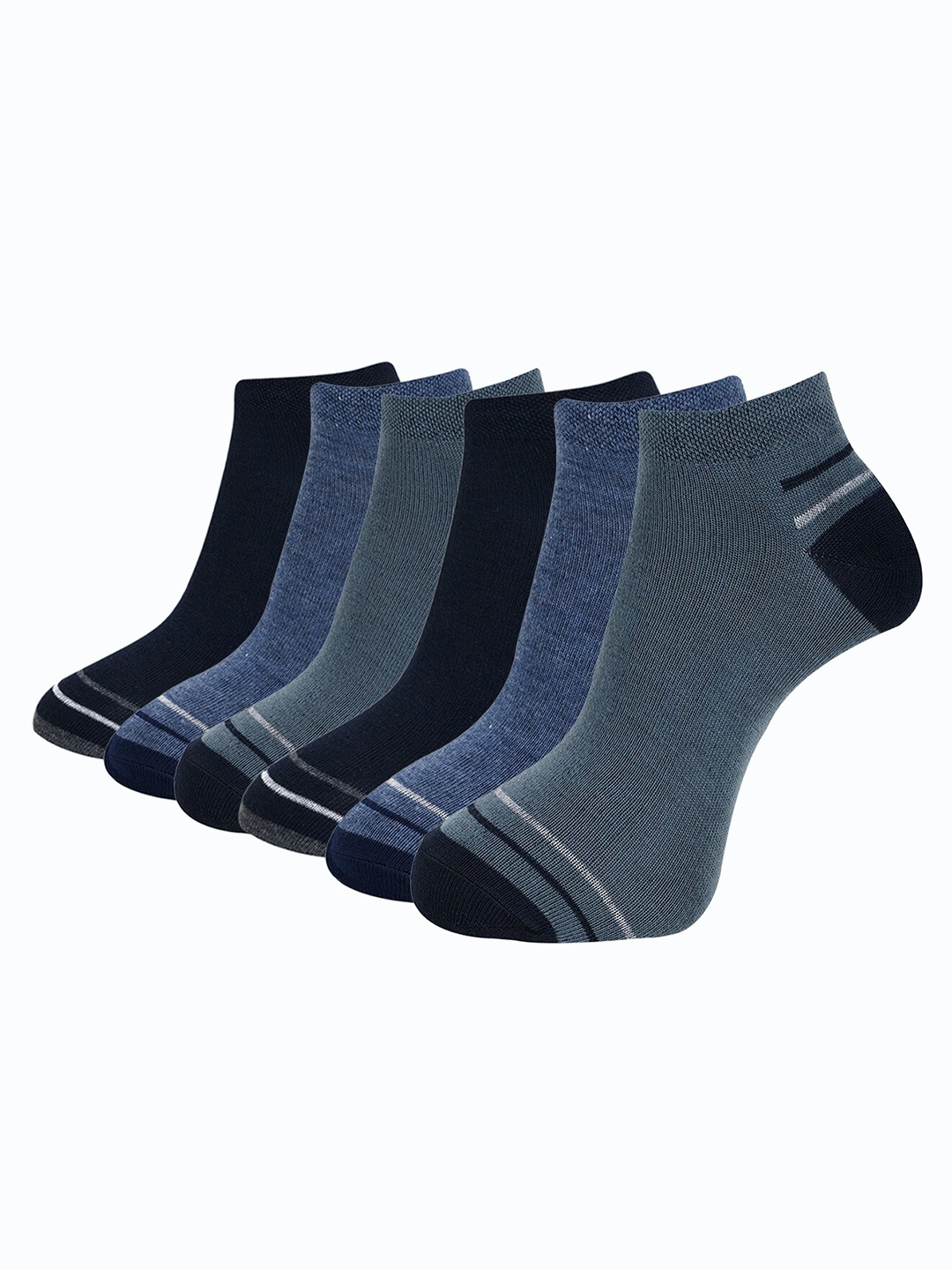 

Dollar Socks Men Pack Of 6 Ankle-Length Socks, Navy blue